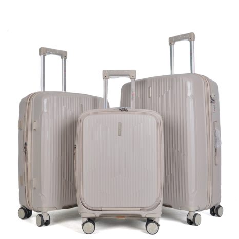 Finch - Suitcase Set in Beige Grey
