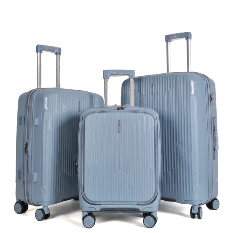 Finch - Suitcase Set in Grey Blue