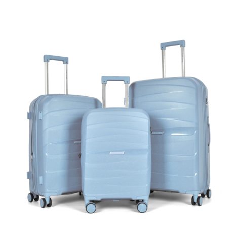 Flamingo - Suitcase Set in Grey Blue
